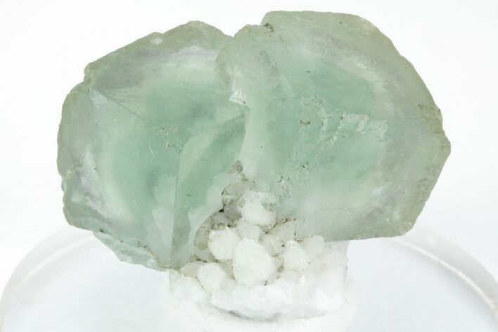 Green, Cubic Fluorite Crystals on Quartz - Inner Mongolia #216759